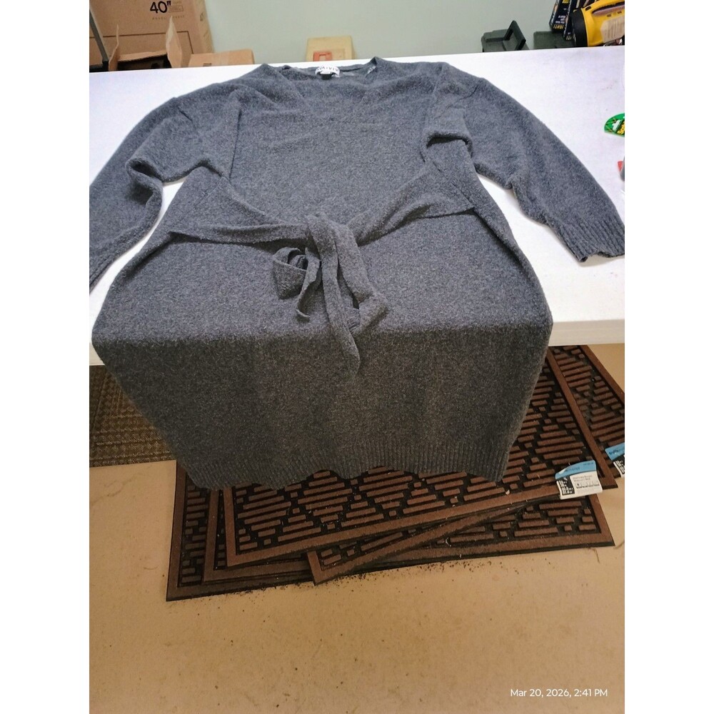 Women's Long Sleeve Sweater Dress - Ava & Viv Charcoal Gray